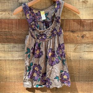 Anthropologie floral tank c wonder